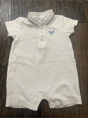 Edgehill Collection White One-Piece with Blue Trim